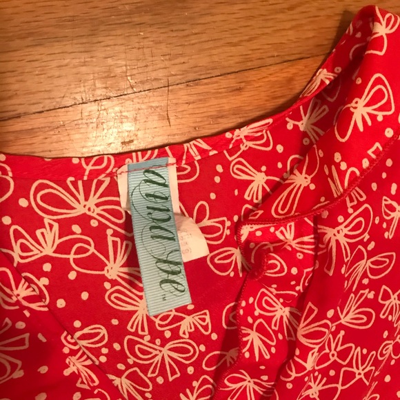 Francescas Pink Bow Pattern Dress Small - Picture 3 of 3